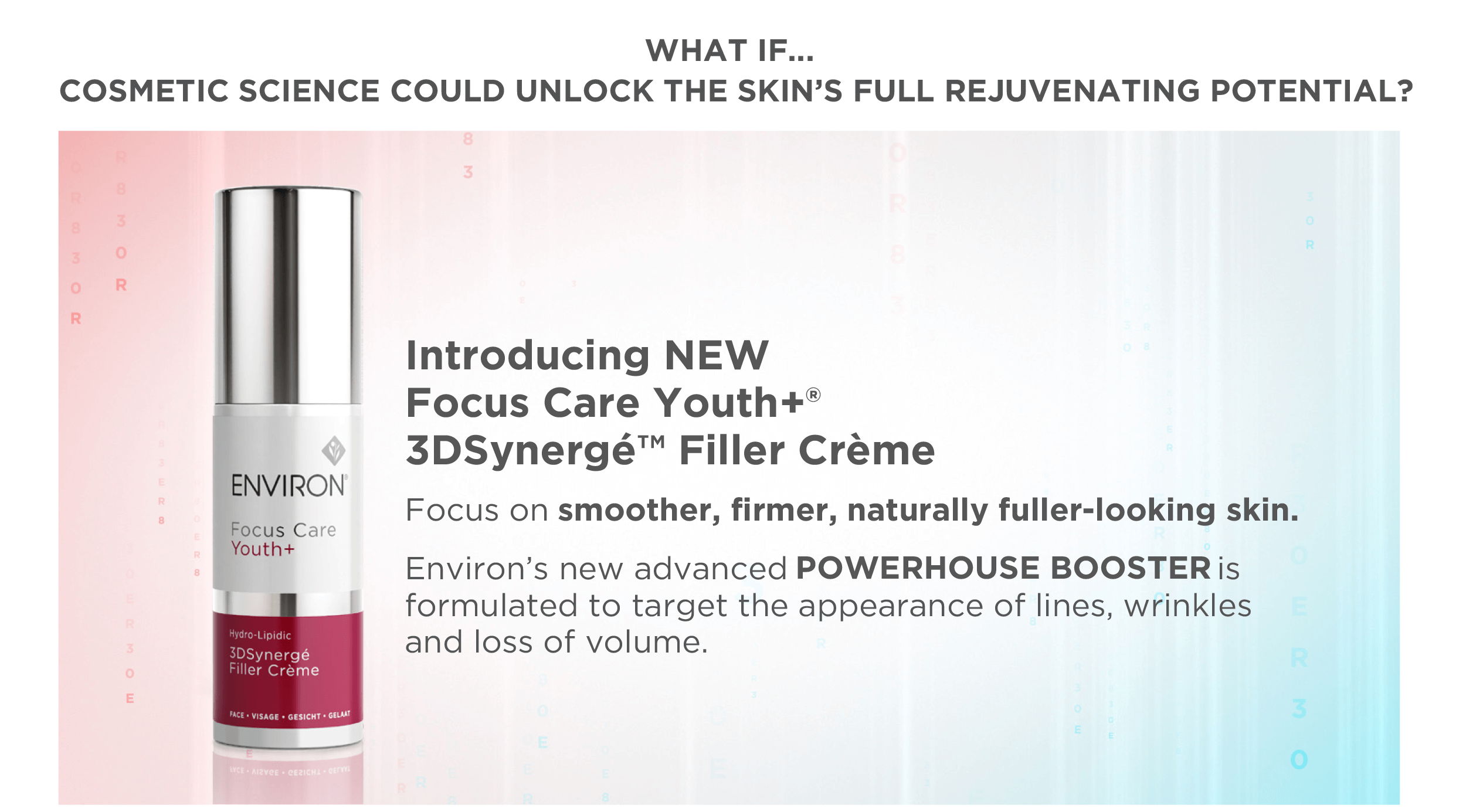 Introducing New Focus Care Environ 3DSynergé™ Filler Crème